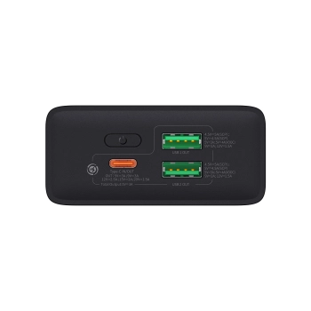 Baseus Adaman2 powerbank z wyświetlaczem cyfrowym 20000mAh 30W 2 x USB / 1x USB Typ C Power Delivery Quick Charge SCP, Oppo Super VOOC czarny (PPAD050