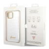 Etui Guess Croco Collection na iPhone 14 Plus - srebrne