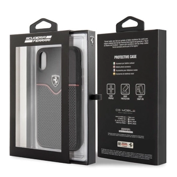 Etui Ferrari Off Track Victory na iPhone X / Xs - czarne