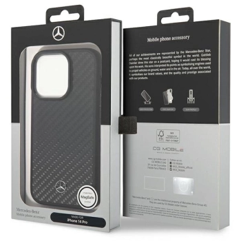 Etui Mercedes Dynamic Line na iPhone 14 Pro - czarne