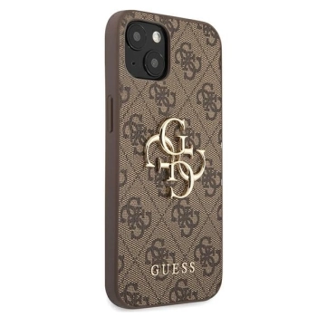 Etui Guess 4G Big Metal Logo na iPhone 13 - brązowe