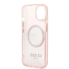 Etui Guess Gold Outline Translucent MagSafe na iPhone 13 - różowe