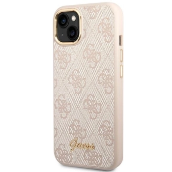 Etui Guess 4G Vintage Gold Logo na iPhone 14 - różowe