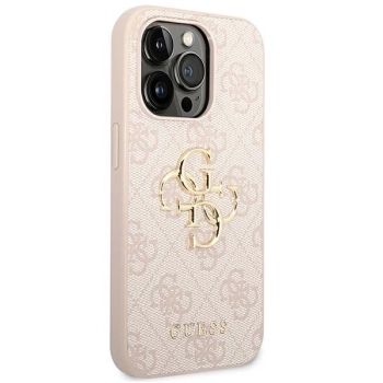 Etui Guess 4G Big Metal Logo na iPhone 14 Pro - różowe