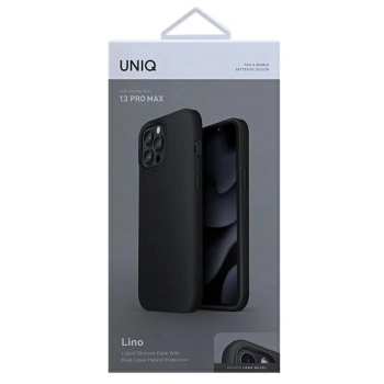 Etui Uniq Lino na iPhone 13 Pro Max - czarne