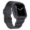 Kingxbar CYF106 2w1 pancerne etui Apple Watch SE, 9, 8, 7, 6, 5, 4, 3, 2, 1 (41, 40, 38 mm) z paskiem szare