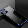 Clear Color case żelowy pokrowiec etui z metaliczną ramką Samsung Galaxy A72 4G niebieski