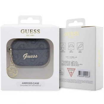 Etui Guess 4G Charm Collection na AirPods Pro 2 - czarne