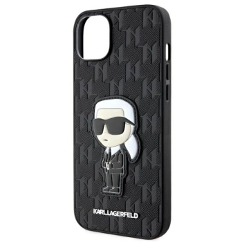 Etui Karl Lagerfeld Saffiano Monogram Ikonik na iPhone 14 Plus - czarne