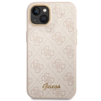 Etui Guess 4G Vintage Gold Logo na iPhone 14 - różowe