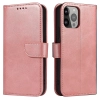 Magnet Case elegancki futerał etui pokrowiec z klapką i funkcją podstawki iPhone 13 różowy
