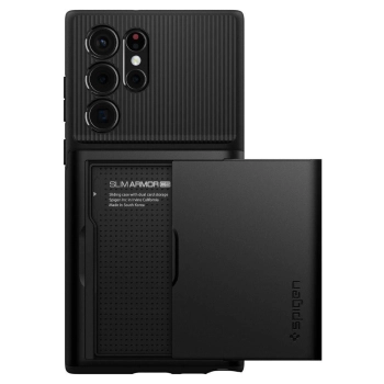 Etui Spigen Slim Armor CS na Samsung Galaxy S22 Ultra - czarne