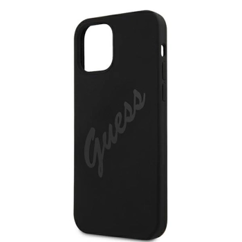 Etui Guess Script Vintage na iPhone 12 / 12 Pro - czarne