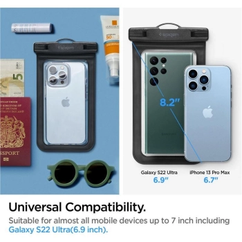 Etui Spigen Spigen Aqua Shield A601 wodoodporne IPX8 - czarne 2 szt.