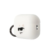 Etui Karl Lagerfeld Silicone Choupette Head 3D na AirPods Pro 2 - białe