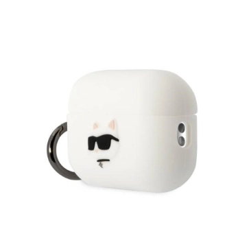 Etui Karl Lagerfeld Silicone Choupette Head 3D na AirPods Pro 2 - białe