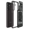 Etui Spigen Ultra Hybrid na Samsung Galaxy S23 FE - ciemnoszare (wzór Zero One)