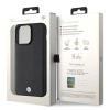 Etui BMW Leather Diamond Pattern na iPhone 15 Pro - czarne