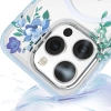 Kingxbar Flora Series magnetyczne etui iPhone 14 MagSafe ozdobione nadrukiem w kwiaty orchid
