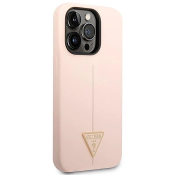 Etui Guess Silicone Triangle na iPhone 14 Pro - różowe