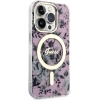 Etui Guess Flower MagSafe na iPhone 14 Pro Max - różowe