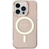 Etui Guess Glitter Gold MagSafe na iPhone 14 Pro Max - różowe