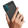 Carbon Case etui Motorola Moto G42 elastyczny silikonowy karbonowy pokrowiec czarne