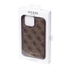 Etui Guess 4G Metal Gold Logo na iPhone 14 Pro Max - brązowe