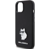 Etui Karl Lagerfeld Silicone Choupette Metal Pin na iPhone 15 Plus / 14 Plus - czarne