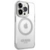Etui Guess Metal Outline MagSafe na iPhone 14 Pro Max - srebrne
