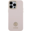 Etui Guess Silicone Logo Strass 4G do iPhone 15 Pro Max - różowe