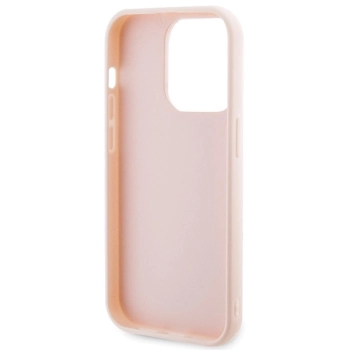 Etui Karl Lagerfeld 3D Rubber Glitter Logo na iPhone 15 Pro Max - różowe