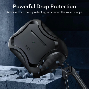 Etui ESR Cyber Armor Halolock z MagSafe na Apple AirPods Pro 1 / 2 - czarne