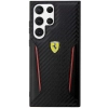 Etui Ferrari Carbon Contrast Edges na Samsung Galaxy S23 Ultra - czarne