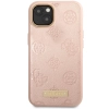 Etui Guess Peony Logo Plate MagSafe na iPhone 14 - różowe