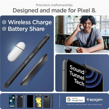 Etui Spigen Tough Armor na Google Pixel 8 - czarne