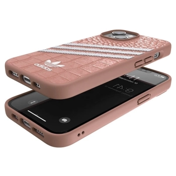 Etui Adidas OR Samba Alligator na iPhone 14 - różowo-białe