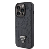 Etui Guess Croco Triangle Metal Logo do iPhone 15 Pro - czarne