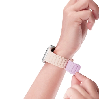Dux Ducis Strap (Armor Version) pasek Apple Watch Ultra, SE, 9, 8, 7, 6, 5, 4, 3, 2, 1 (49, 45, 44, 42 mm) silikonowa magnetyczna opaska bransoleta ró