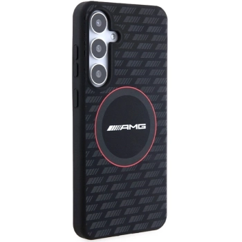 Etui AMG Silicone Carbon Pattern MagSafe na Samsung Galaxy S24+ - czarne