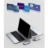 HUB Baseus Metal Gleam 6w1 USB-C - USB-C PD 100W 1x HDMI 4K 30Hz 3x USB-A 3.2 1x RJ45 - szary