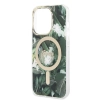 Etui Guess Jungle MagSafe na iPhone 14 Pro Max + ładowarka indukcyjna - zielone