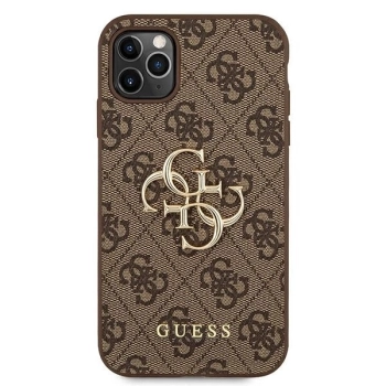 Etui Guess 4G Big Metal Logo na iPhone 11 Pro Max - brązowe