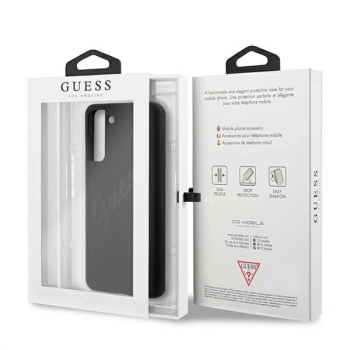 Etui Guess Script Vintage na Samsung Galaxy S21+ - czarne