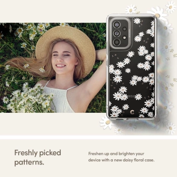 Etui Spigen Cyrill Cecile na Samsung Galaxy A53 5G - białe kwiaty