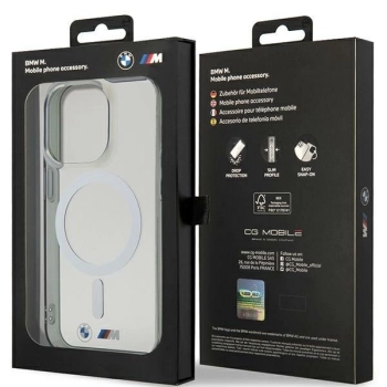 Etui BMW Silver Ring MagSafe na iPhone 14 Pro Max - przezroczyste