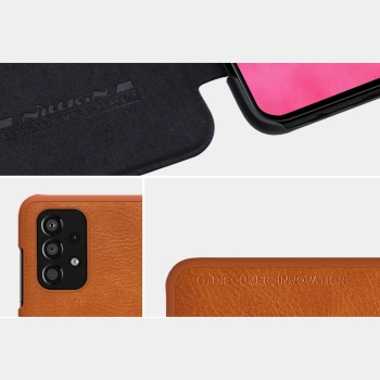 Nillkin Qin Case etui do Samsung Galaxy A33 5G osłona na aparat kabura pokrowiec obudowa z klapką czarny
