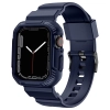 Kingxbar CYF537 2w1 pancerne etui Apple Watch SE, 9, 8, 7, 6, 5, 4, 3, 2, 1 (45, 44, 42 mm) z paskiem niebieskie