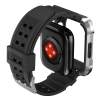 Kingxbar CYF134 2w1 pancerne etui Apple Watch SE, 6, 5, 4 (44 mm) ze stali nierdzewnej z paskiem srebrne