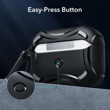 Etui ESR Cyber Armor Halolock z MagSafe na Apple AirPods Pro 1 / 2 - czarne